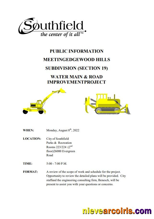 USA Michigan City of Southfield utility water and construction, 3 pages 3